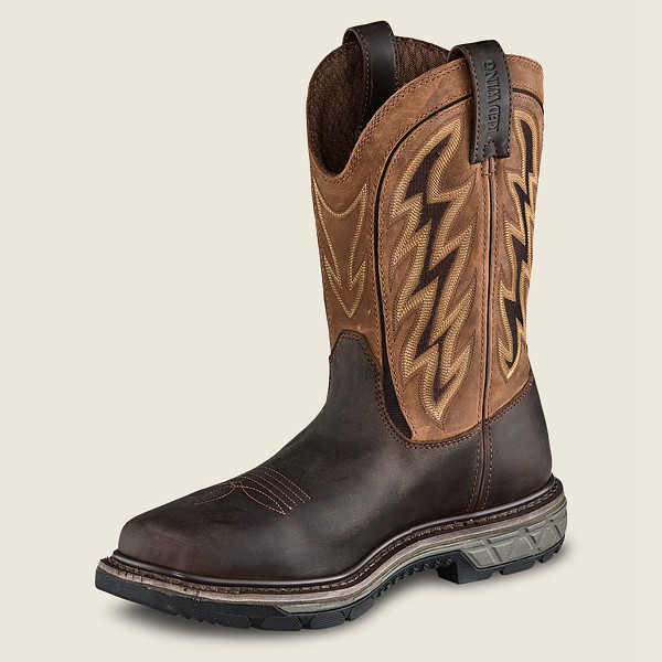 Red Wing Mens Work Boots - Rio Flex - 11-inch Waterproof Soft Toe Pull-on - Brown - VAQ214390